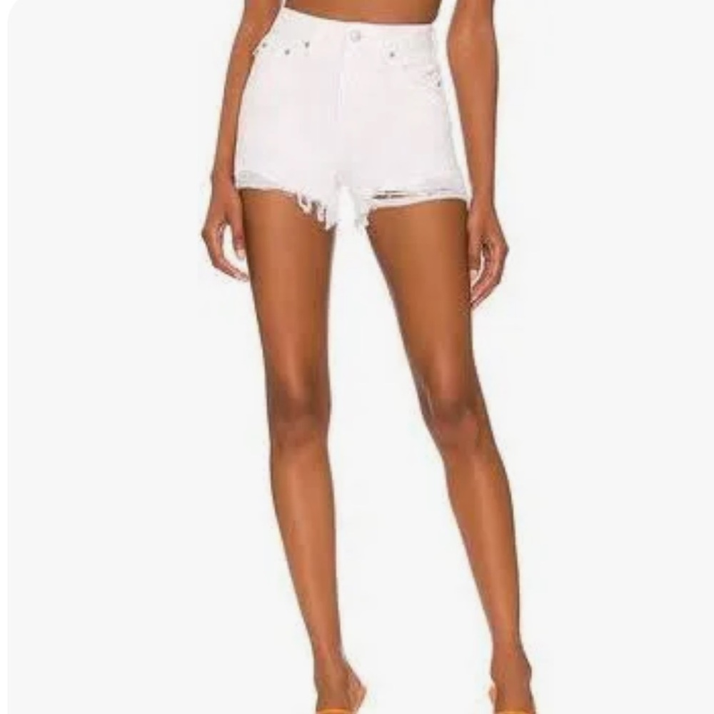 Lovers & Friends White Denim Shorts